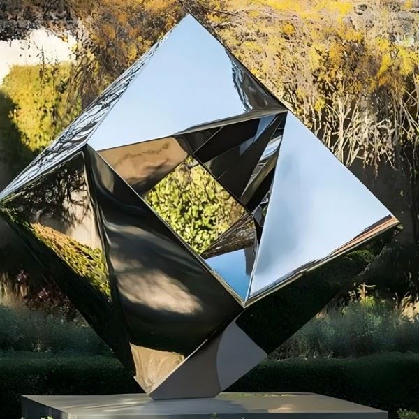 Metal Cube Sculpture